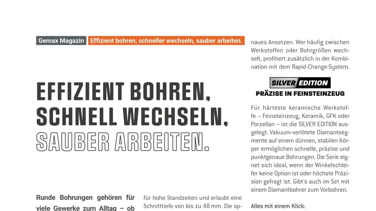 Effizient bohren, schnell wechseln, sauber arbeiten: Das AMBOSS Lochsägen-System